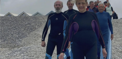 Courrier Picard : Les patients de la maison sport santé Albert-Corbie s’initient au longe côte avec le club de Cayeux-sur-Mer